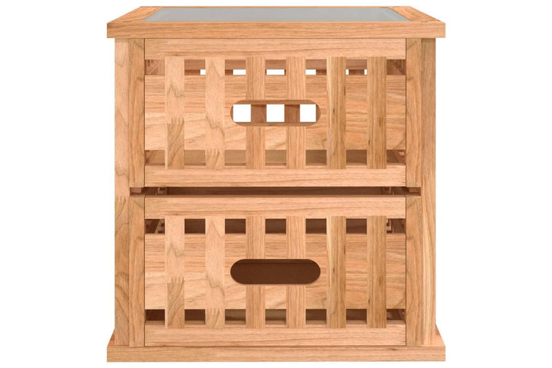 Bedside Cabinets 2 pcs 34x34x34 cm Solid Wood Walnut vidaXL