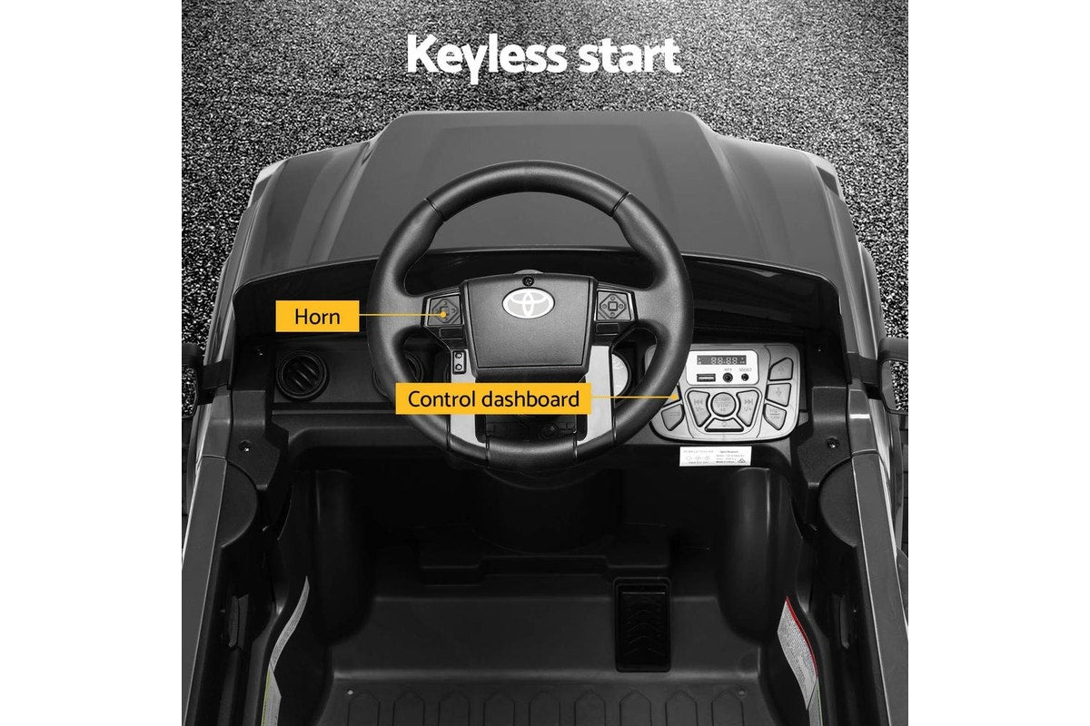 Kids Electric Ride On Car Toyota Tacoma Off Road Jeep Toy Cars Remote 12V Grey