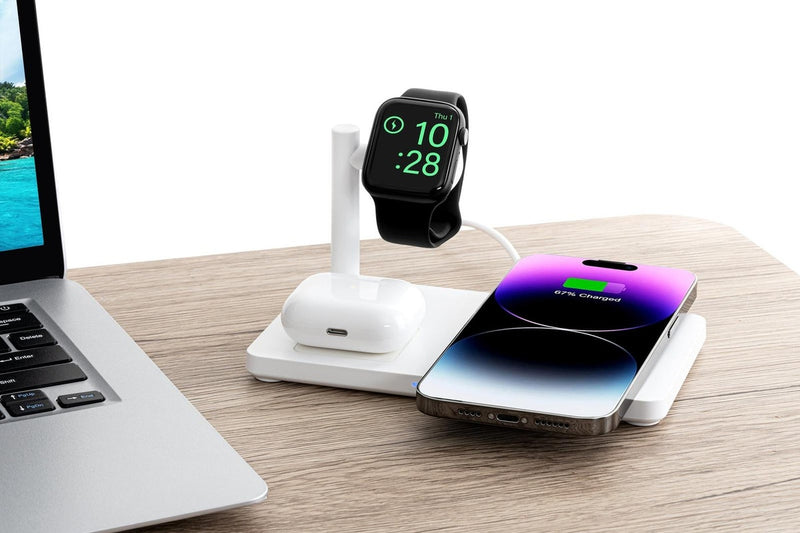 Kogan 15W 3-in-1 Wireless Charger (MFI Certified)