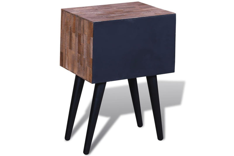 Nightstand With 2 Drawers Reclaimed Teak Wood Bedside Tables