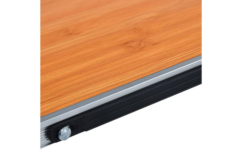 Folding Camping Table Brown Aluminium 60x40 cm vidaXL
