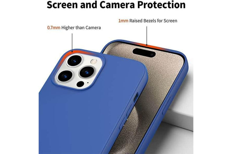 For Apple iPhone 15 Pro Max Silicone Silky Soft Case with Microfiber TPU Ultra Slim Anti Scratch Shockproof Cover (Sand Pink)