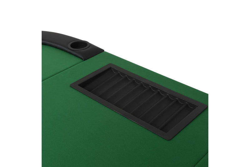 9 Player Folding Poker Table 3 Oval Green Camping Tables