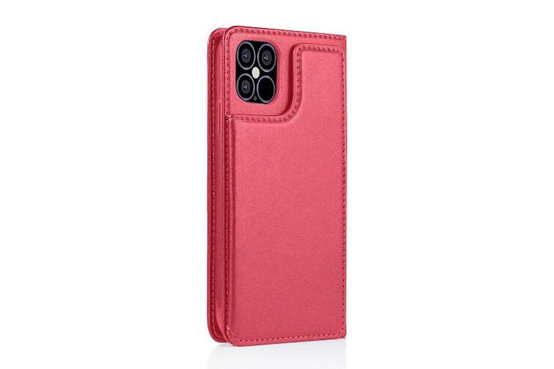 For Apple iPhone 12 Pro Max Case SupRShield Pro Luxury Wallet Leather Flip Magnetic Stand Case Cover (Hot Pink)