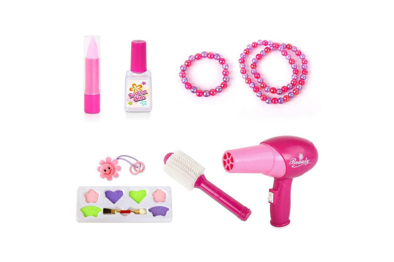 Keezi 30 Piece Kids Dressing Table Set Pink Kids Dressing Tables