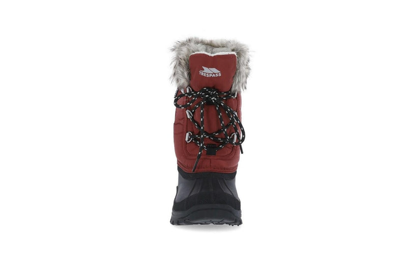 Trespass Unisex Kids Lanche Faux Fur Snow Boots (Merlot) (12 UK Child)