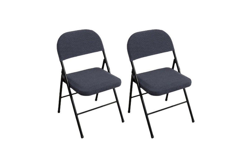 2 Pieces Folding Chair Two Split Cover Antidust Dining Room Inter Camping Chairs