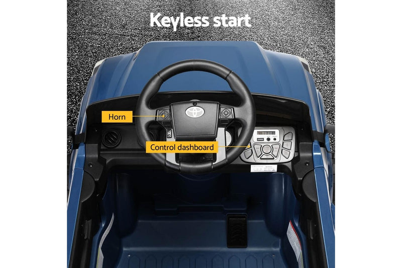 Kids Electric Ride On Car Toyota Tacoma Off Road Jeep Toy Cars Remote 12V Blue