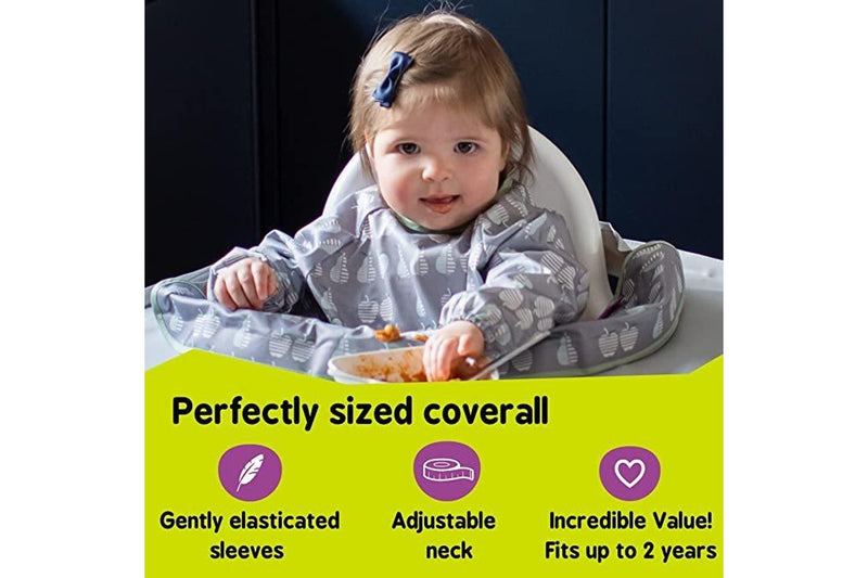 Tidy Tot: Long Sleeve Coverall Bib (for Kit) - Apples & Pears