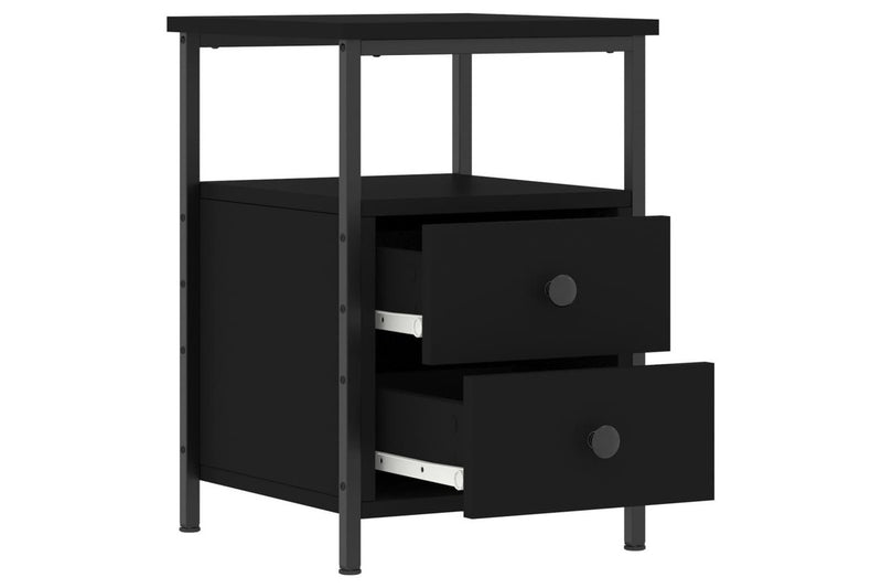 Bedside Cabinet Black 34x35.5x50 cm Engineered Wood vidaXL