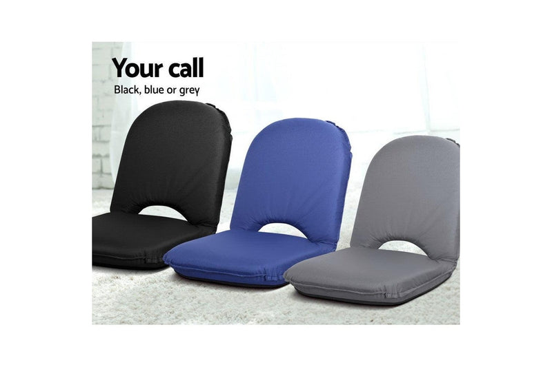 Artiss Floor Lounge Sofa Camping Chair Black