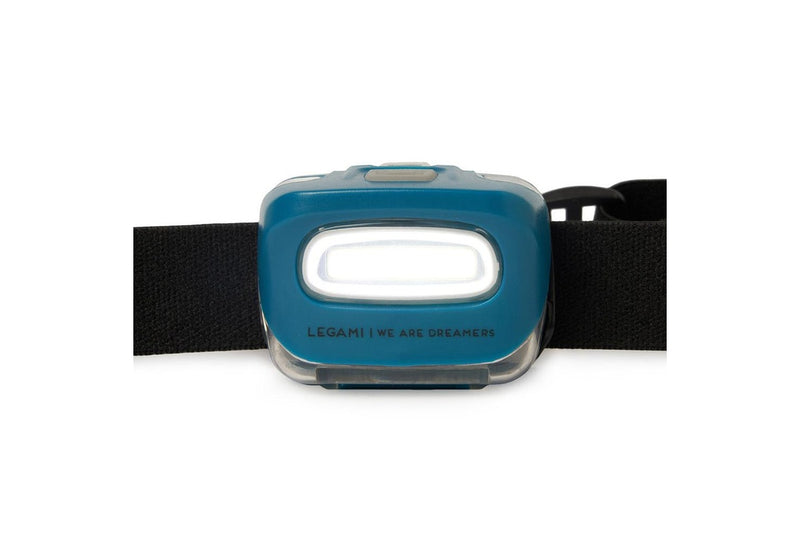 2x Legami COB SOS LED Headlamp Headlight Torch Light Hiking Camping Petrol Blue