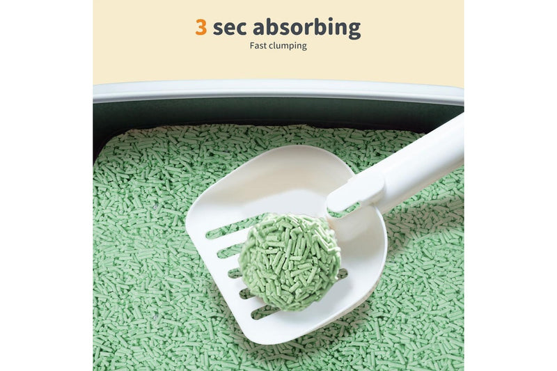 Pawz 2.5kg Tofu Cat Litter Clumping Flushable Fast Super Absorben Green Tea x6