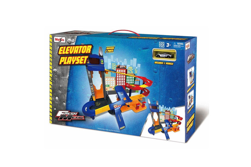 Maisto Fresh Metal Elevator & Ramp Playset w Car Vehicle Kids Children Toy 3y+