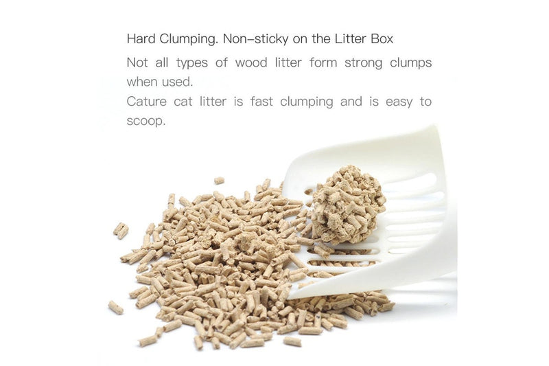 Cature Smart Pellets 20L 8kg Natural Wood Clumping Cat Litter Flushable Boxed
