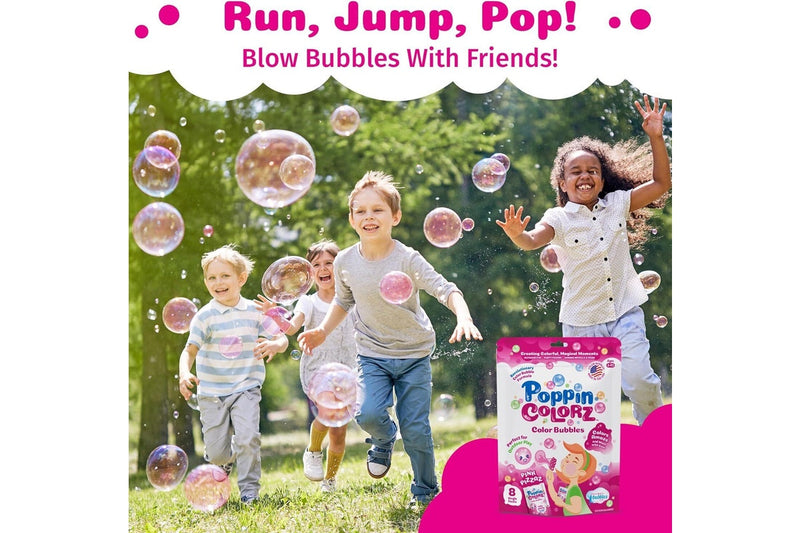WOWmazing: Giant Bubbles - Poppin Colorz - Color Bubbles (Pink Pizzaz 8 Pack)