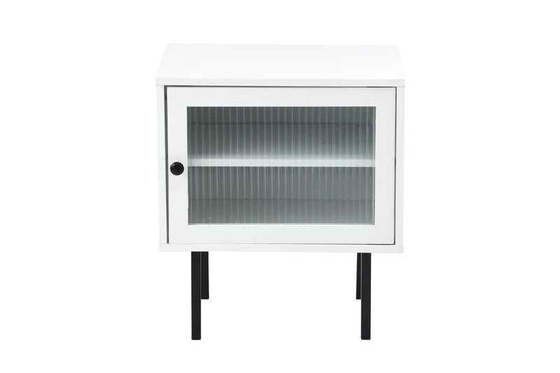 Oikiture 2x Bedside Tables Wood(White)