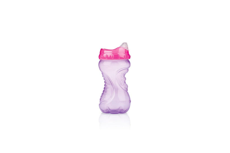 2x Nuby Ultra Sipper No Spill Gripper Drinking Cup w Spout 420ml 12m+ Assorted