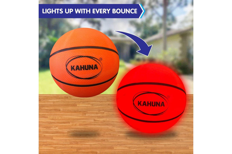 Kahuna Basketball L.E.D Glow Light Up Trampoline Ball
