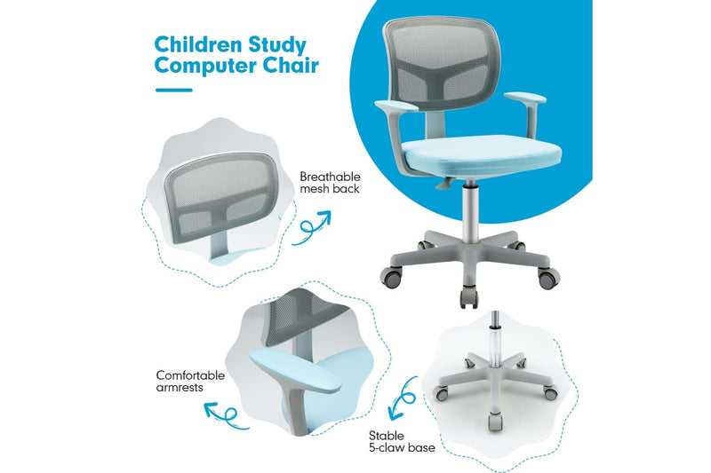 Giantex Desk Chair Home Office Mesh Task Chair,Blue