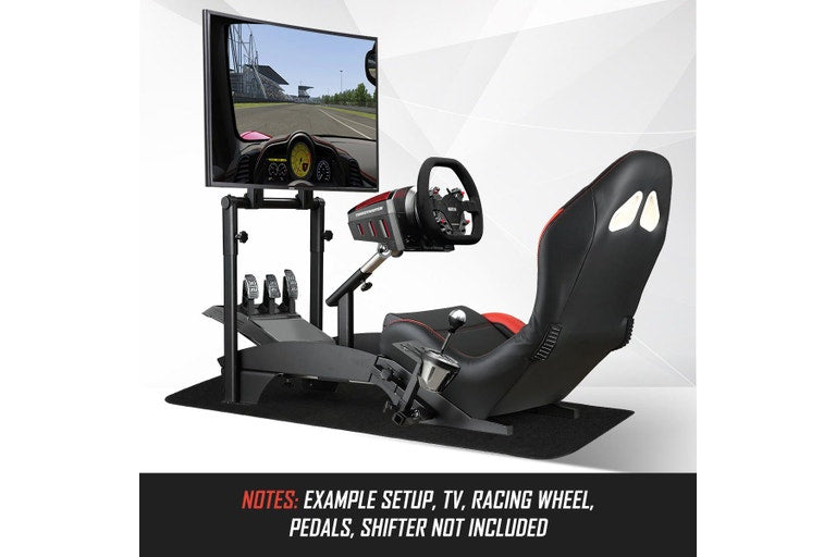 Premium Racing Simulator Cockpit Adjustable Gaming Chair with Monitor Stand