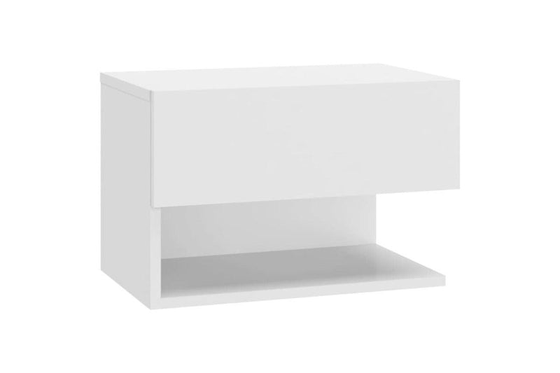 Wall Mounted Bedside Cabinets 2 Pcs White Bedside Tables