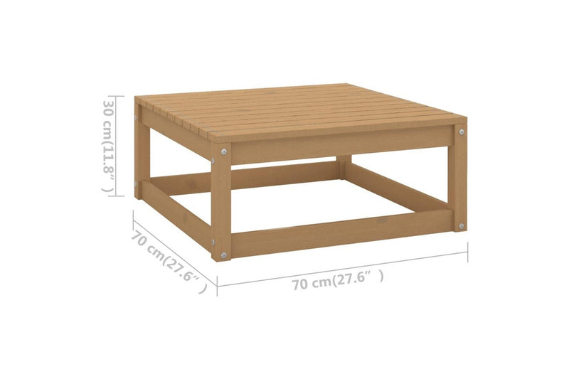 Garden Footstools with Cushions 2 pcs Solid Wood Pine vidaXL