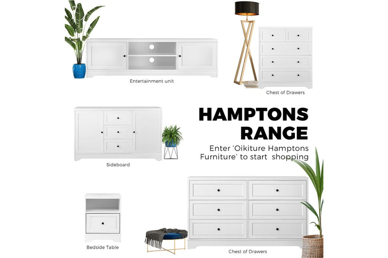 Oikiture Bedside Table Bedroom Hamptons Furniture