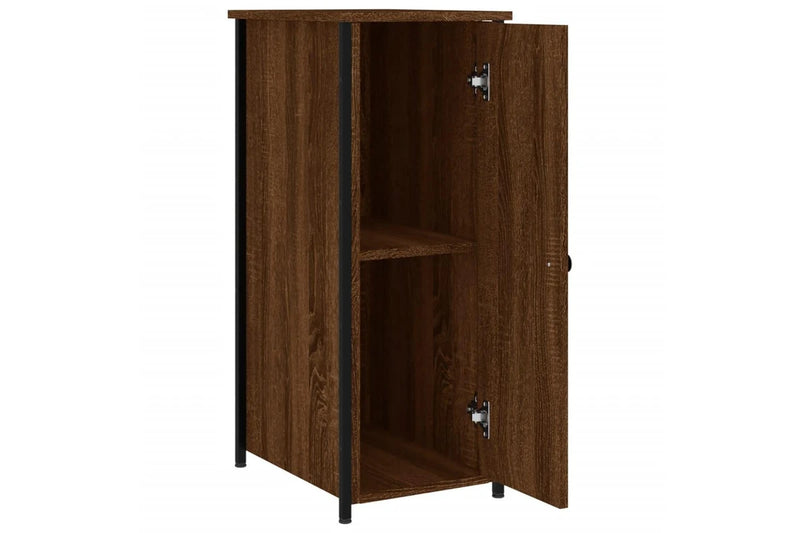Bedside Cabinet Brown Oak 32x42x80 cm Engineered Wood vidaXL