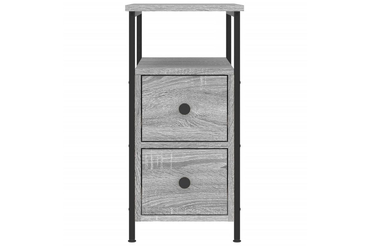 Bedside Cabinets 2 pcs Grey Sonoma 30x60x60 cm Engineered Wood vidaXL