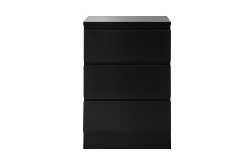 Oikiture Bedside Tables Set of 2 Side Table Nightstand Black