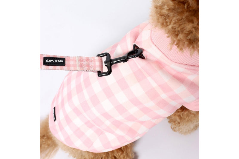 Frank Barker: Velvet Lined Pink Gingham Coat - Large