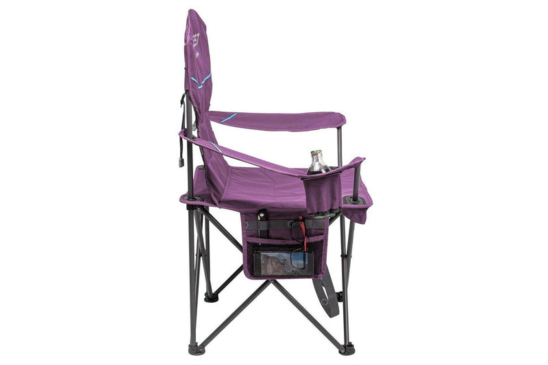Quest Outdoors Steel Frame Polyester Little Mutha Folding Camp Chair Purple