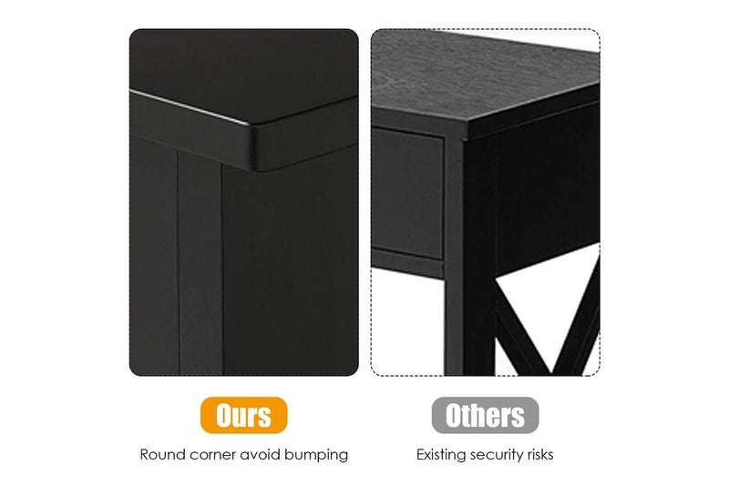 Giantex Console Table Hallway Table Entry Tables Sideboard Display Organiser Black