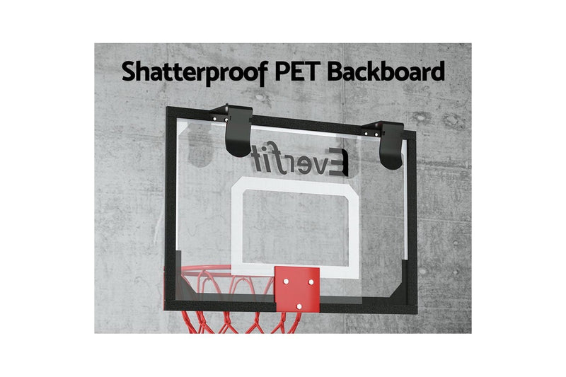 Everfit 23" Mini Basketball Hoop Backboard Door Wall Mounted Sports Kids Black