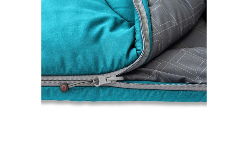 Quest Ridgeline 220cm -5C Sleeping Bag w Carry Bag Outdoor Camping Hiking Blue