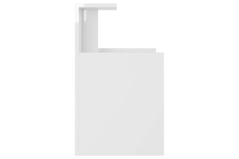 Bed Cabinets 2 Pcs High Gloss White 40X35x60 Cm Engineered Wood Bedside Tables