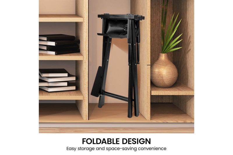 Sarantino Tall Directors Chair - Black