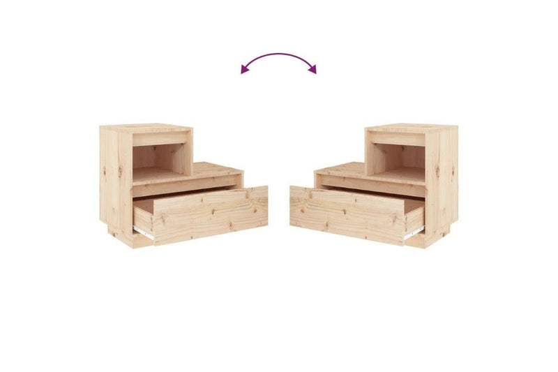 Bedside Cabinets 2 Pcs 60X34x51 Cm Solid Wood Pine Bedside Tables