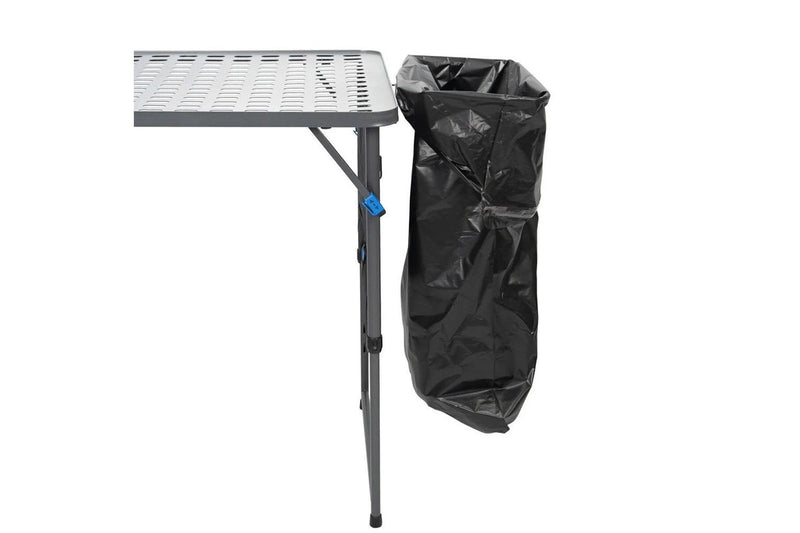 Quest 153cm Foldable Steel Grill Table w Organiser Pouch Outdoor Camping Picnic