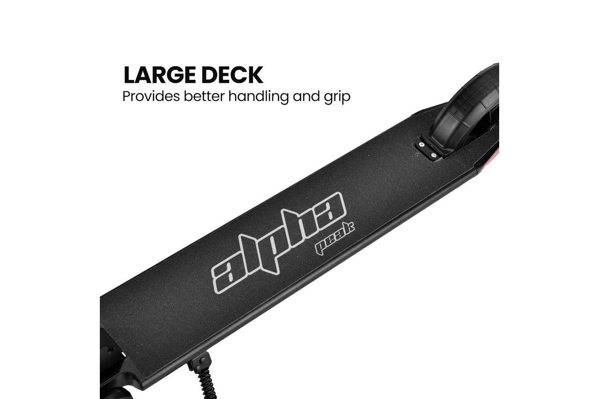 ALPHA Peak 300W 10Ah Electric Scooter, AU Compliant, Suspension, for Adults or Teens, Black