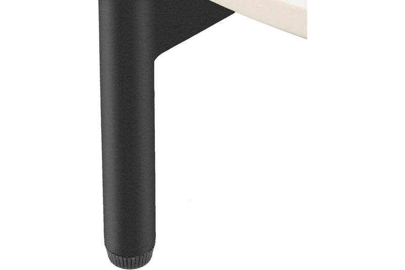 Marble Side Table Black 2 Tier Round Shape