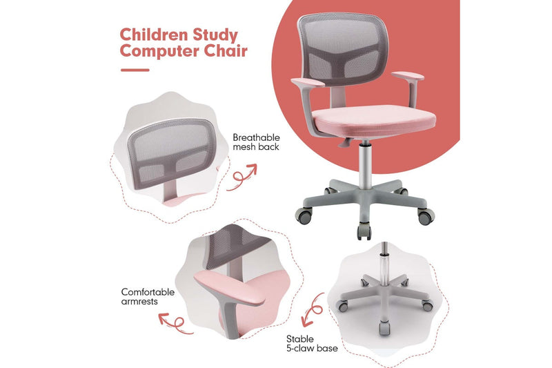 Giantex Desk Chair Home Office Mesh Task Chair,Pink