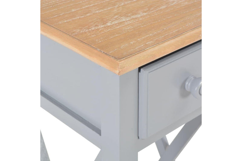 Side Table Grey 27x27x65.5 cm Wood vidaXL