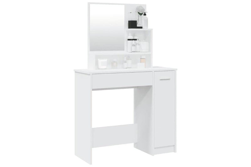 Dressing Table With Mirror White 86.5X35x136 Cm Kids Dressing Tables