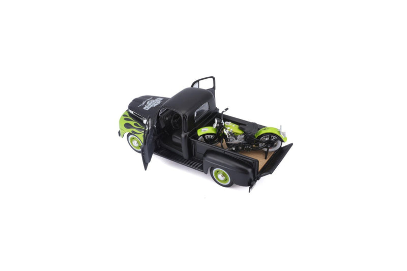 Maisto 1:24 Harley Davidson Ford 1948 F1 Pickup & FL Panhead Model Car Toy 8y+