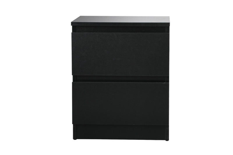 Oikiture Bedside Tables Set of 2 Nightstand Black