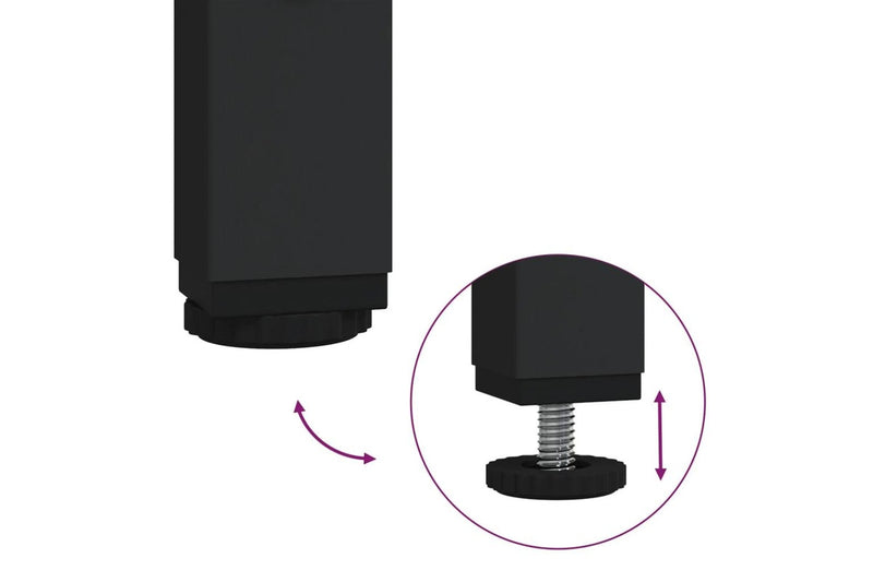 Side Table Black 55x38x45 cm Engineered Wood vidaXL