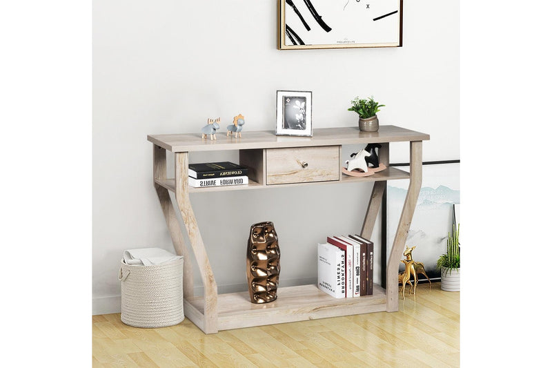 Giantex Console Table Hallway Table Entry Tables Sideboard Display Organiser Gray Wash