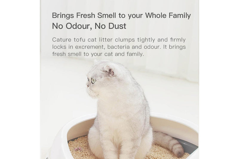 Cature 18L 7.2kg Milk Tofu Clumping Cat Litter Pellets Odour Control Flushable